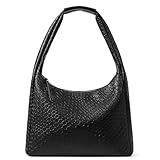 BOSTANTEN Shoulder Bag for Women Trendy Summer Hobo Handbag Purse Top-handlde Tote Bag, Black