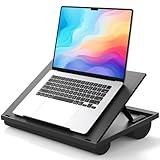 Adjustable Laptop Stand with 8 Angles - Dual Cushion Desk for Sofa, Bed, Car or Work Table by HUANUO