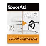 SpaceAid Jumbo Vacuum Storage Bags, Space Saver Sealer Compression Bags for Comforters, Blankets, Pillows, Bedding, Clothes (X-Large 3 Pack)