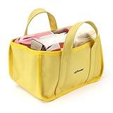 GUANJUNX Pet Grooming Tote Bag, Dog Grooming Supplies Organizer Bag with 6 Large Pocket Capacity for Tools and Dog Foods, Dog Grooming Bag for Travel Outdoor (Yellow)