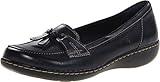 Clarks Women's Ashland Bubble Slip-On Loafer, Navy, 9 Wide
