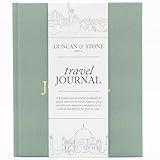 DUNCAN & STONE PAPER CO. Travel Journal for Women, Men (Sage Green, 110 Pages) – Adventure Journal to Record Trip Memories – Travel Diary Journal - Travel Notebook Journal