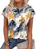 Alaroo Blouses for Women Business Casual Tops Summer Tunic Tops for Leggings Print 08 XXL