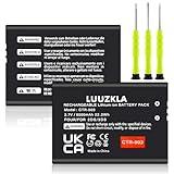 Luuzkla 6000mAh 2pcs CTR003 Battery, (2024 New Upgrade) Replacement for Nintendo 3DS 2DS, with Full Tool Kit