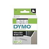 DYMO Authentic D1 Label l DYMO Labels for LabelManager COLORPOP and LabelWriter Duo Label Makers Great for Organization Indoor or Outdoor Use ½” (12mm) Black Print on Clear Tape Water Resistant