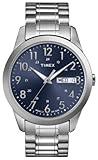 Timex Men's South Street Sport 36mm Watch – Silver-Tone Case Blue Dial with Silver-Tone Stainless Steel Expansion Band