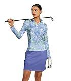 Women's Golf Polo Shirt Long Sleeve Sun Protection Top Paisley Fall Winter Ladies Golf Attire Clothes