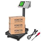 Digital Industrial Platform Scale for Packages, 661lb Weight Shipping Scale, 0.1LB Super Accuracy Commercial Scale for Luggage, Shipping, A6-300 Postal Scale with Price Computing, Kg/LB, LCD, Adapter