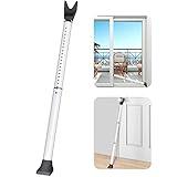 AceMining Upgraded Door Security Bar & Sliding Patio Bar, Heavy Duty Stoppers Adjustable Jammer for Home, Apartment, Travel (1 Pack,White)