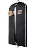 BALEINE 1PK Heavy Duty Garment Bag with Shoe Storage Travel Bag for Dresses, Suit, Coats Travel Essential (43", Black)