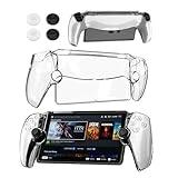 RHOTALL Protective Case for PlayStation Portal Remote Player,Clear PC Hard Cover Case with Ergonomic Design for PS Portal,4 All-Round Non-Slip Thumb Grips