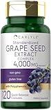 Carlyle Grape Seed Extract 4,000mg | 120 Quick Release Capsules | Standardized Extract Complex with Polyphenols | Non-GMO, Gluten Free Supplement