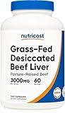 Nutricost Grass Fed Desiccated Beef Liver Capsules 3000mg (750mg Per Cap) - No Hormones, Non-GMO, Gluten Free, Pasture-Raised, Free Range Beef (240 Count (Pack of 1))