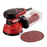 SKIL 5” Random Orbital Sander with Cyclonic Dust Box & 3pc Sanding Sheet - SR211601, Multicolor