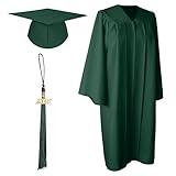 GFY Unisex Matte Graduation Cap & Gown Set with 2025 Tassel Year Charm for Middle School, High School, & Bachelor