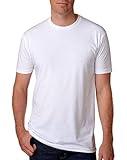 Next Level Apparel Men's CVC Crewneck Jersey T-Shirt, Wht, Medium