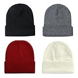 ZOORON 1&2 Pack Beanie for Men Women Slouchy Beanie Hats Winter Knit Caps Soft Ski Hat Unisex