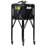 Franklin Sports Portable Pickleball Hopper + Carry Bag - (100) Ball Pickleball Caddy + Travel Basket with Wheels - Easy Storage + Transportation to Court - Easy Assembly + Durable Construction