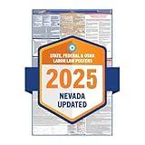 2025 Nevada Labor Law Poster- State, Federal, OSHA Compliant- Workplace Required Posting for Employees- English Employment Poster- UV Laminated Waterproof- 26" x 39.5”- English