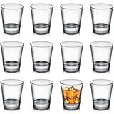 OBTANIM 12 Pack Shot Glasses, 1.5 oz Clear Shot Glass Cups Set with Heavy Base for Bar Restaurants Home