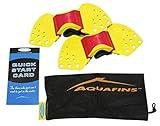 THERABAND Aquafins Aquatic Exercise Kit For Water Resistance Training for Upper/Lower Body, Pool Physical Therapy, Water Aerobics Equipment, 2 Fins, Mesh Bag, and Quick Start Exercise Instructions