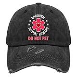 Emotional Supports Husband Do Not Pet Hat for Men Washed Distressed Baseball Cap Low Profile Washed Ball Caps Adjustable