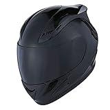 1Storm Motorcycle Bike Full Face Helmet Mechanic Glossy Black Smoked Shield