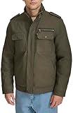 Levi's mens Washed Military Cotton Lightweight Jacket, Olive, Large US