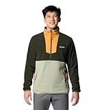 Columbia Men's Sequoia Grove Half Zip Fleece, Greenscape/Sunstone/Safari/Spicy Pull, X-Large