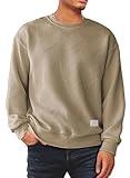 Dokotoo Men Mens Fashion Sweatshirts Fall Winter Clothes Long Sleeve Lightweight Thin Shirt Geometric Texture Dressy Crewneck Pullover Sweaters Brown X-Large