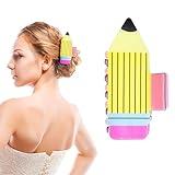 Pencil Hair Claw Clips Back To School Hair Clips for Thick Thin Hair Cute Strong Hold Claw Clips Teacher Appreciation Hair Jaw Barrettes for First Day of School Students Hair Accessories(Yellow)