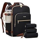 LOVEVOOK 40L Travel Backpack for Women & Men, Airline Approved Carry On Luggage with 3 Packing Cubes, TSA Overnight Bags, Waterproof Personal Item Bag, Weekender Essentials Backpacks fits 17" Laptop