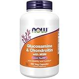 NOW Foods Supplements, Glucosamine & Chondroitin with MSM, Joint Health, Mobility and Comfort*, 180 Veg Capsules