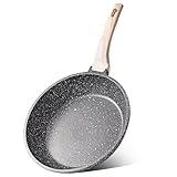 CAROTE Nonstick Frying Pan Skillet,Non Stick Granite Fry Pan Egg Pan Omelet Pans, Stone Cookware Chef's Pan, PFOA Free,Induction Compatible(Classic Granite, 8-Inch)