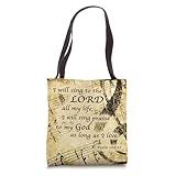 Chicago Boho Christian Music & Religious Quote Tote Bag - White, 16" x 16", Unisex-Adult
