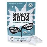 Molly's Suds Laundry Detergent Pods | Clean Detergent for Sensitive Skin | Ultra Concentrated and Stain Fighting | Unscented - 120 Count (Value Pack)