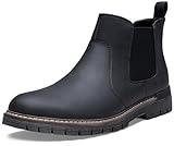 Jousen Men's Boots Casual Mens Slip On Boots Ankle Chelsea Boots for Men (AMY8400A black 10)