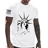 Men's 4th of July Shirts Patriotic American Flag T-Shirt Fashion USA Memorial Day Shirts Red White Blue Athletic Graphic Tee Festive Apparel Ropa Militar para Hombre Prime Try Before You Buy
