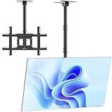 ONKRON TV Ceiling Mount for 32-80 Inch Screen up to 150 lbs, Full Motion Ceiling TV Mount Swivel and Tilt 100x100-600x400 VESA Height Adjustable TV Mount Ceiling/Ceiling Mount TV Bracket Black