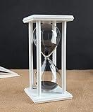 Lodunsyr Hourglass Timer for 30 Min Sandglass Timer 30 Minutes Decoration Festival Ornament for Kitchen Restaurant Living Room Home Closet Office Desk Bedroom Party Christmas New Year Black