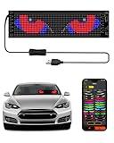 MIMIRGB Car LED Sign DIY Programmable Scrolling LED Display 7"x3" USB 5V Flexible LED Matrix Panel Bluetooth App Control Custom Text Pattern Animation Light Signs for Store Car Hotel Event Festival