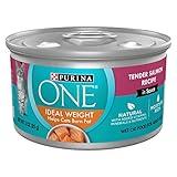 Purina ONE Natural Weight Control Wet Cat Food, Ideal Weight Tender Salmon Recipe - (24) 3 oz. Pull-Top Cans