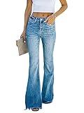 KUNMI Women's Flare Bell Bottom Jeans High Waisted Wide Leg Bootcut Jeans Stretchy Denim Pants