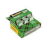 Scotch Magic Tape, Repair Christmas Cards and Use as Holiday Gift Wrap Supplies for Christmas, 3/4 x 300 Inches, 3 Dispensered Rolls