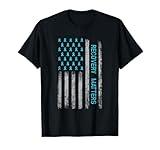 Drug Alcohol Addiction Recovery Warrior - American Flag Women Men T-Shirt