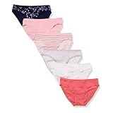 Amazon Essentials Women's Cotton Bikini Brief Underwear (Available in Plus Size), Pack of 6, Dots/Multicolor/Stars/Stripe, XX-Large