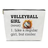 Ythuil Volleyball Gifts Makeup Bag, Volleyball Gifts for Women Volleyball Players Teams, Volleyball Stuff Accessories for Women, Volleyball Girl Makeup Cosmetic Bags for Purse