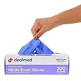 Dealmed Nitrile Medical Grade Exam Gloves, Disposable, Latex-Free, Medium (200 ct.)