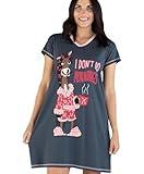 Lazy One Women's Nightgown, Funny V-Neck Sleep Shirt for Women, Horse PJ Tee (Don't Do Morning, L/XL)