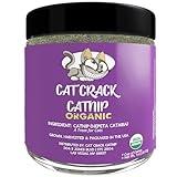 Cat Crack Organic Catnip, 100% Natural Cat Nips Organic Blend That Energizes and Excites Cats, Safe Catnip Treats Used for Cat Play, Cat Training, & New Organic Catnip Toys for Cats(1 Cup Organic)